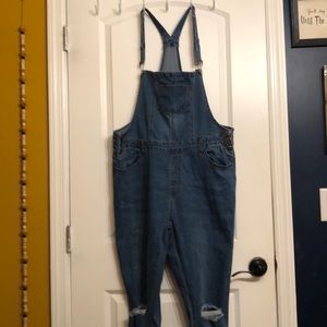 Plus Size Denim Overalls